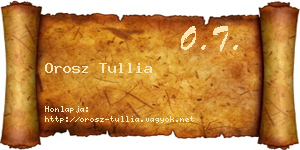 Orosz Tullia névjegykártya